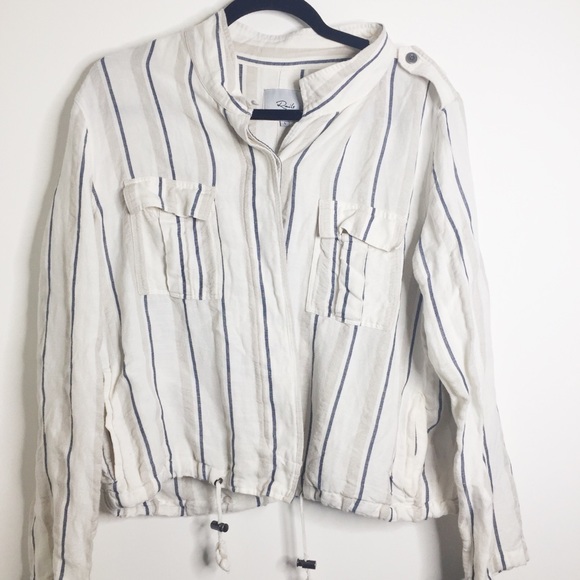Rails Rowen Coco Stripe Utility Jacket size large - Picture 12 of 16